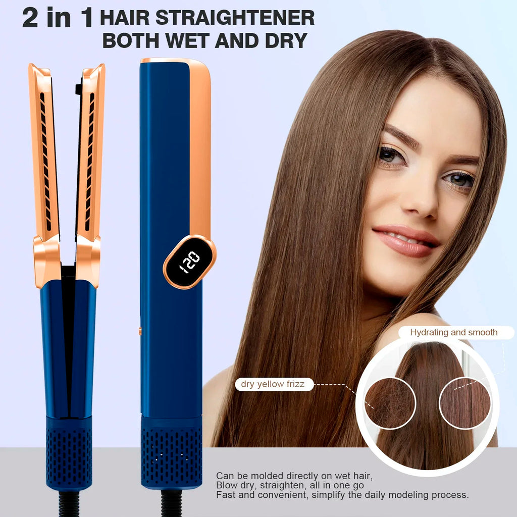 Lisseur Sécheur 2-en-1 Premium Ionic - Cheveux Mouillés et Secs