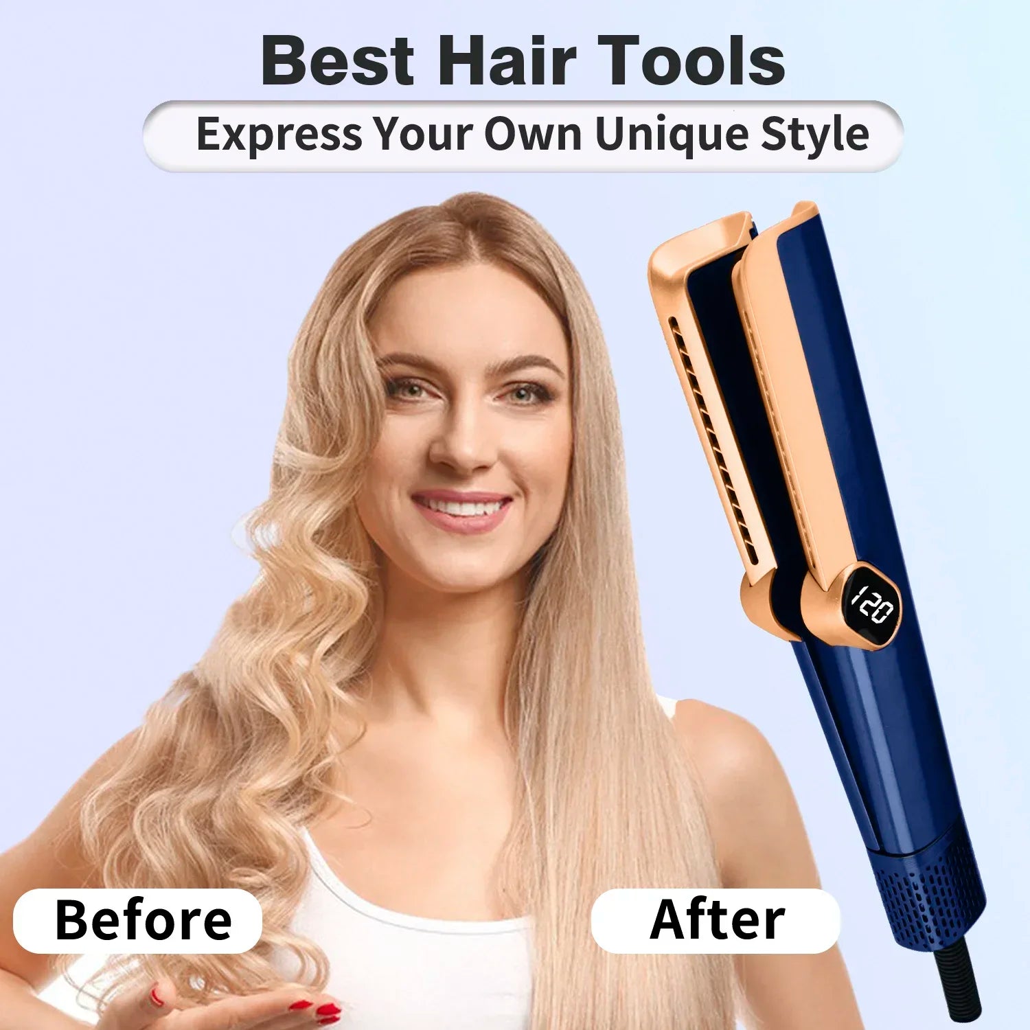 Lisseur Sécheur 2-en-1 Premium Ionic - Cheveux Mouillés et Secs