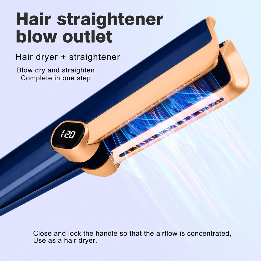 Lisseur Sécheur 2-en-1 Premium Ionic - Cheveux Mouillés et Secs