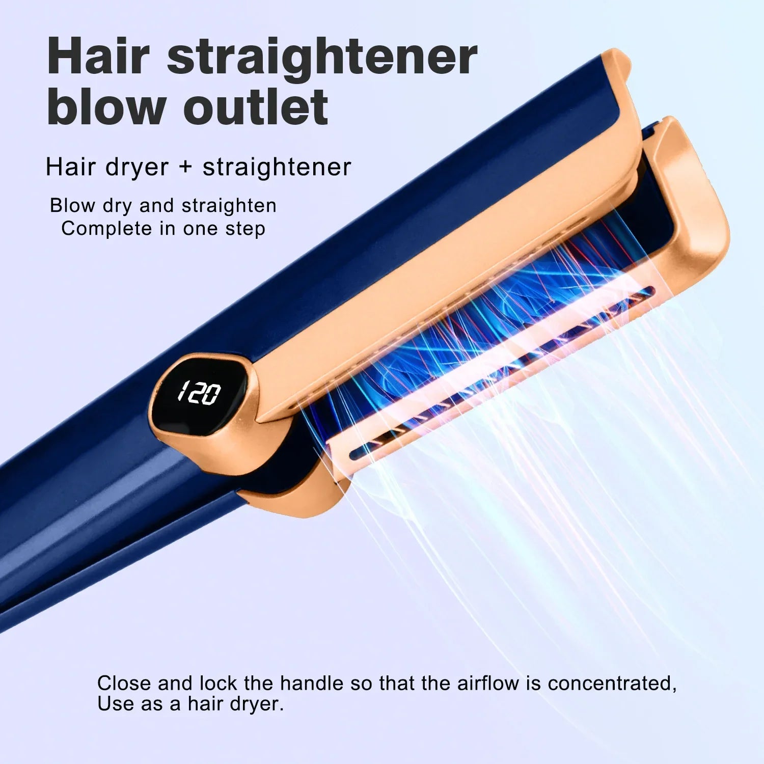 Lisseur Sécheur 2-en-1 Premium Ionic - Cheveux Mouillés et Secs